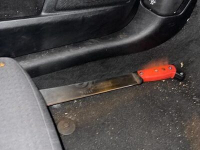 dangerous weapon in the footwell of Ford Focus