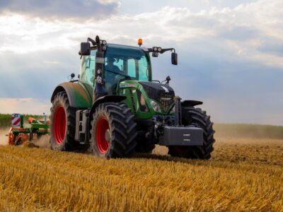 tractor in field