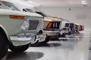 vehicles in a row