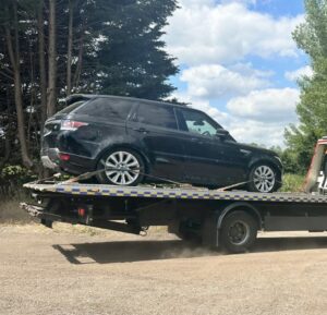 Recovered Range Rover Being Transported