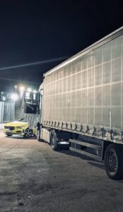 lorry on the road